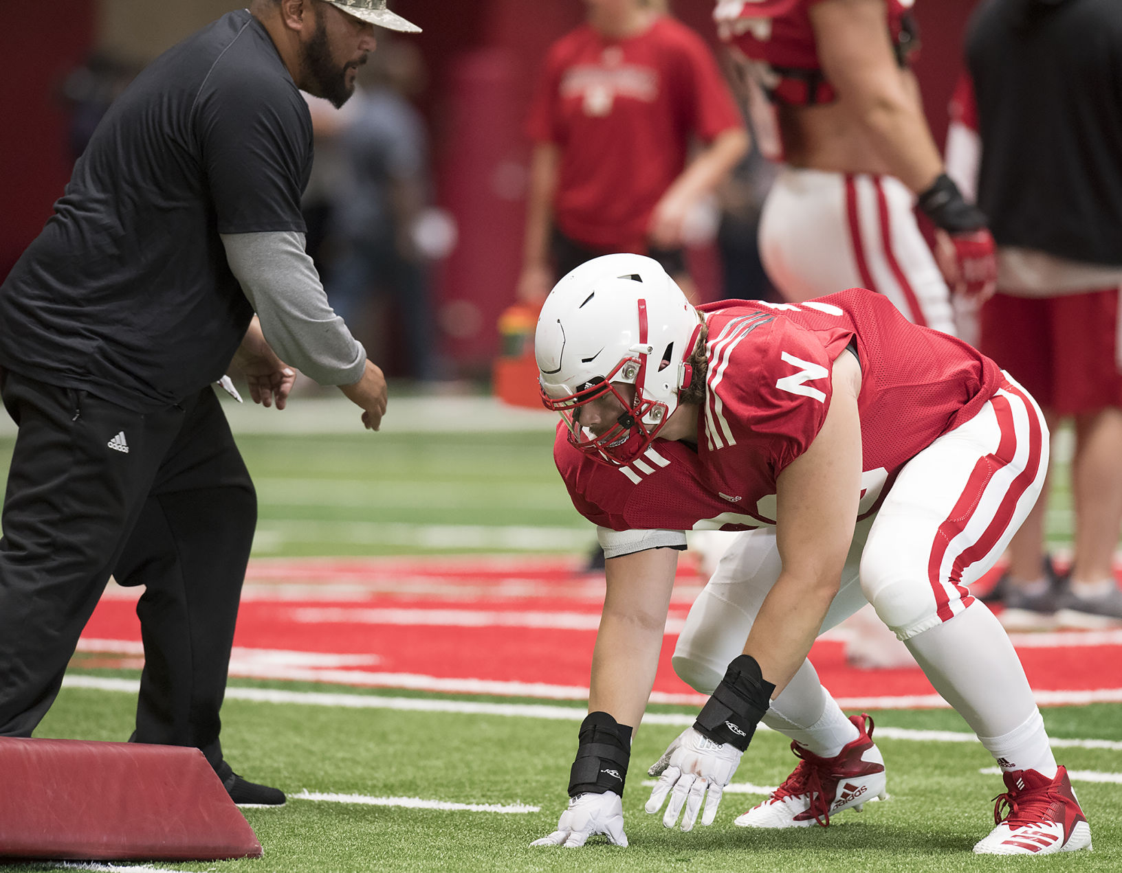 NU football practice, 8.7